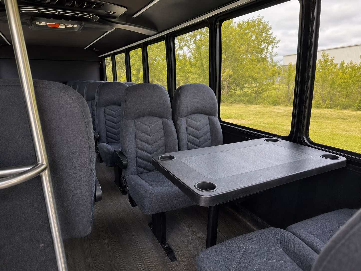 norfolk 18 passenger minibus inside