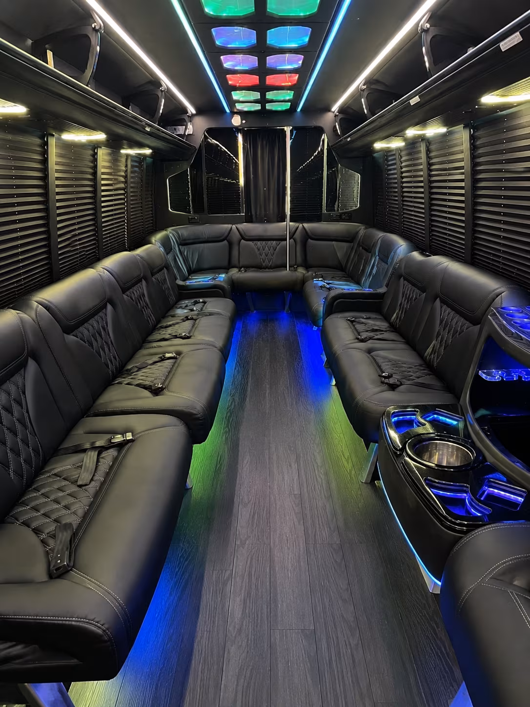 norfolk 20 passenger party bus interior