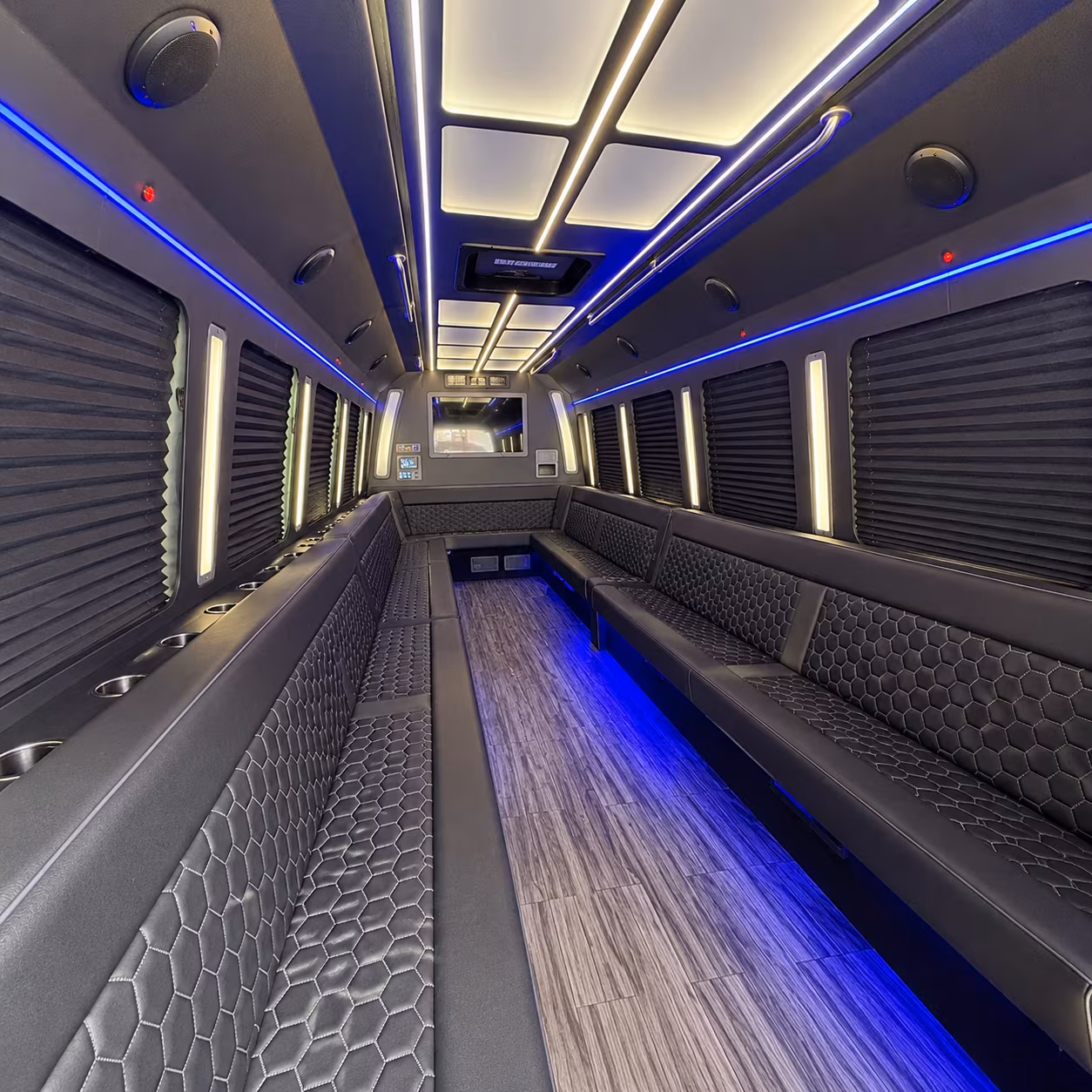norfolk 30 passenger party bus interior