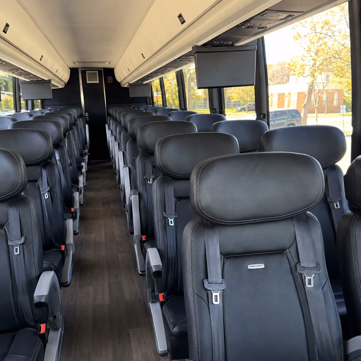 norfolk 45 passenger charter bus inside