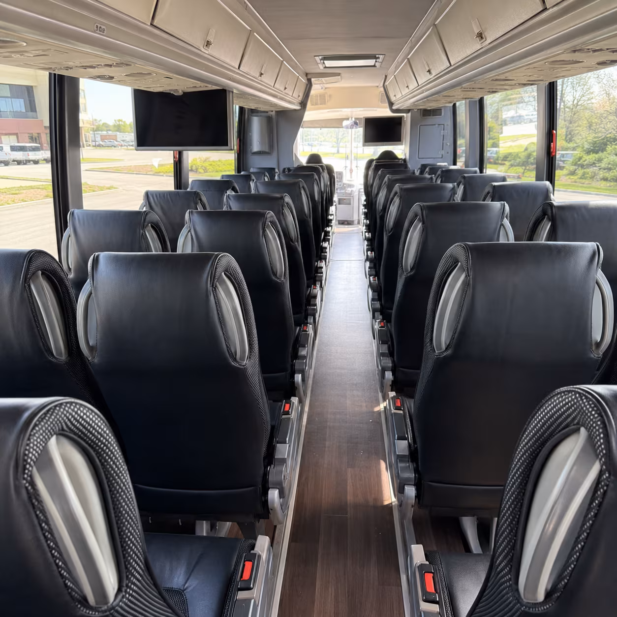 norfolk 56 passenger charter bus inside